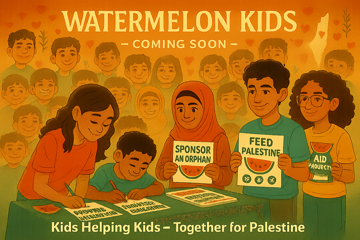 Watermelon Kids Background